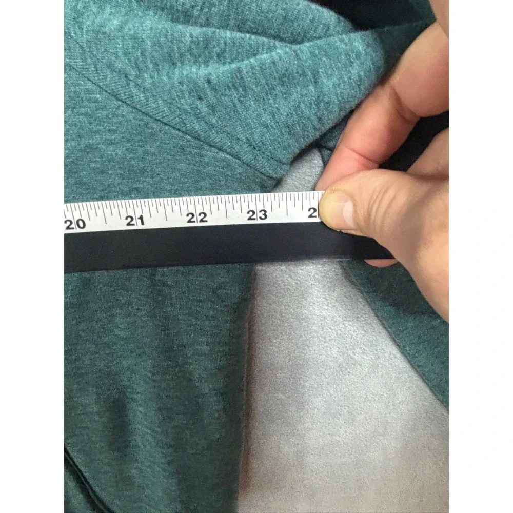 Lululemon Scuba Oversized Funnel Neck Full Zip Long Heathered Teal M/L Lined